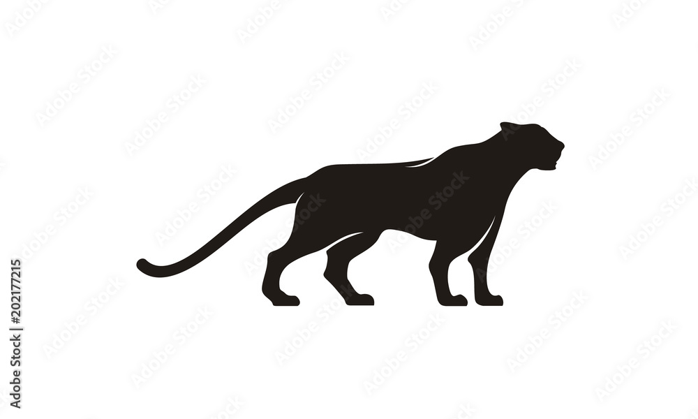 Jaguar Puma Lion Panther silhouette logo design inspiration Stock Vector |  Adobe Stock