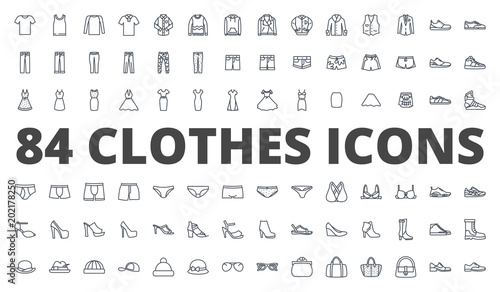Clothes line icon vector pack
