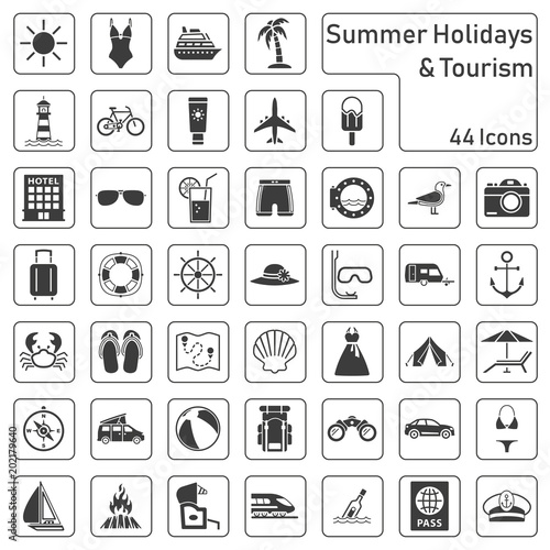 Summer Holidays & Tourism Iconset