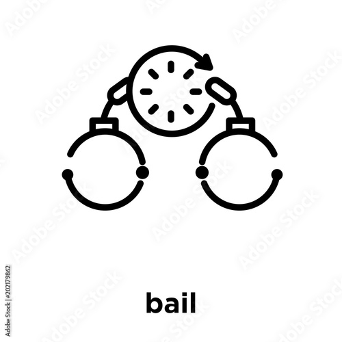 bail icon isolated on white background