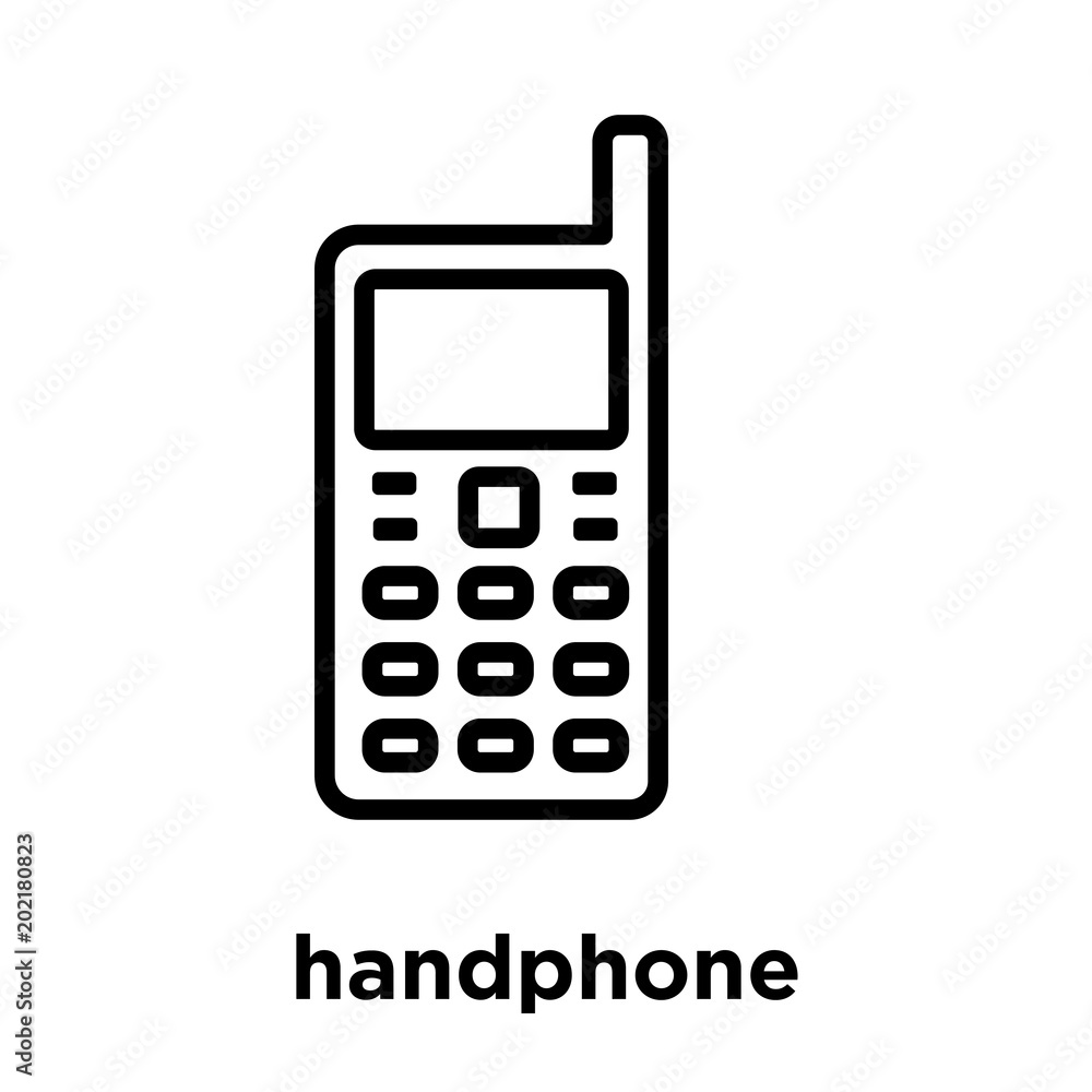 handphone icon isolated on white background handphone icon isolated on white background