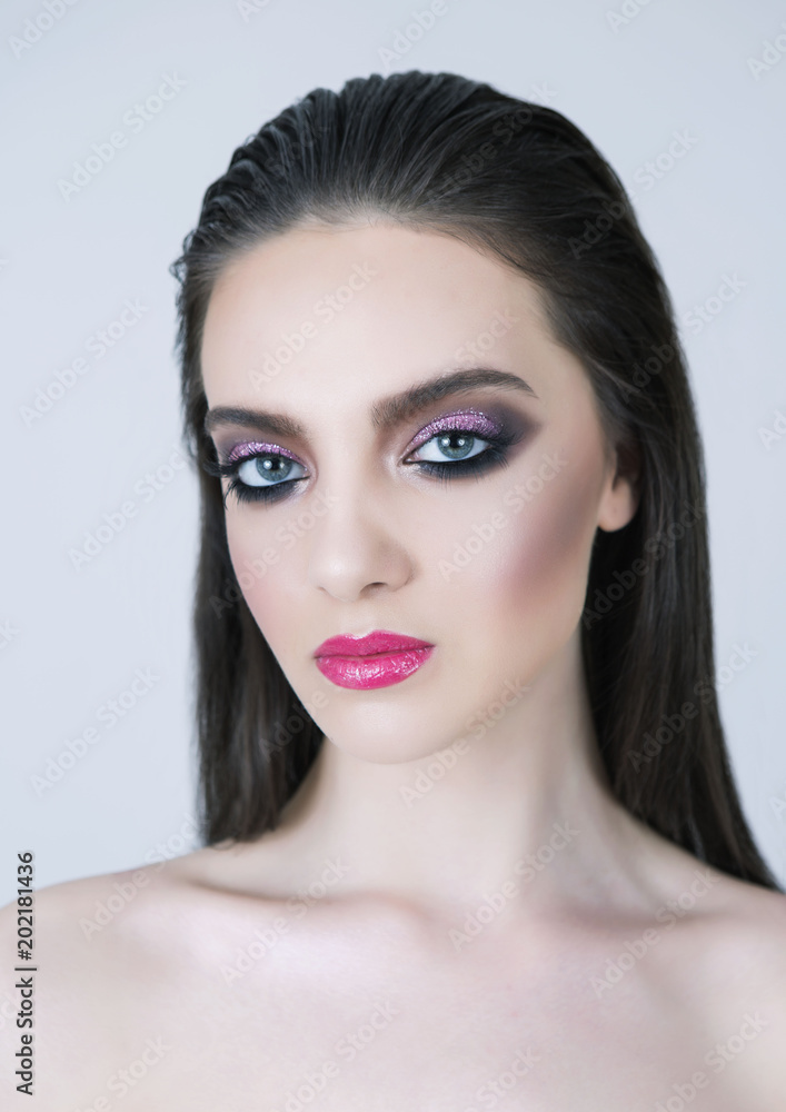 Portrait of a model with dark make up Portrait of a model with dark make up