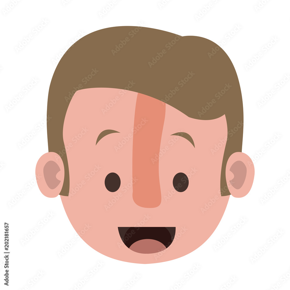 young man head character vector illustration design young man head character vector illustration design