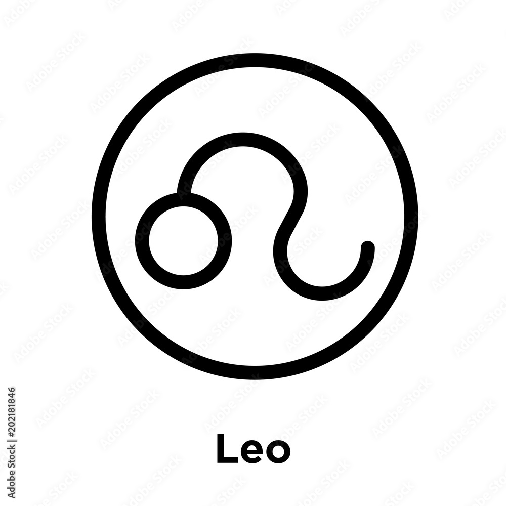 Leo icon isolated on white background Leo icon isolated on white background