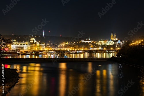 Evening panorama of Prague