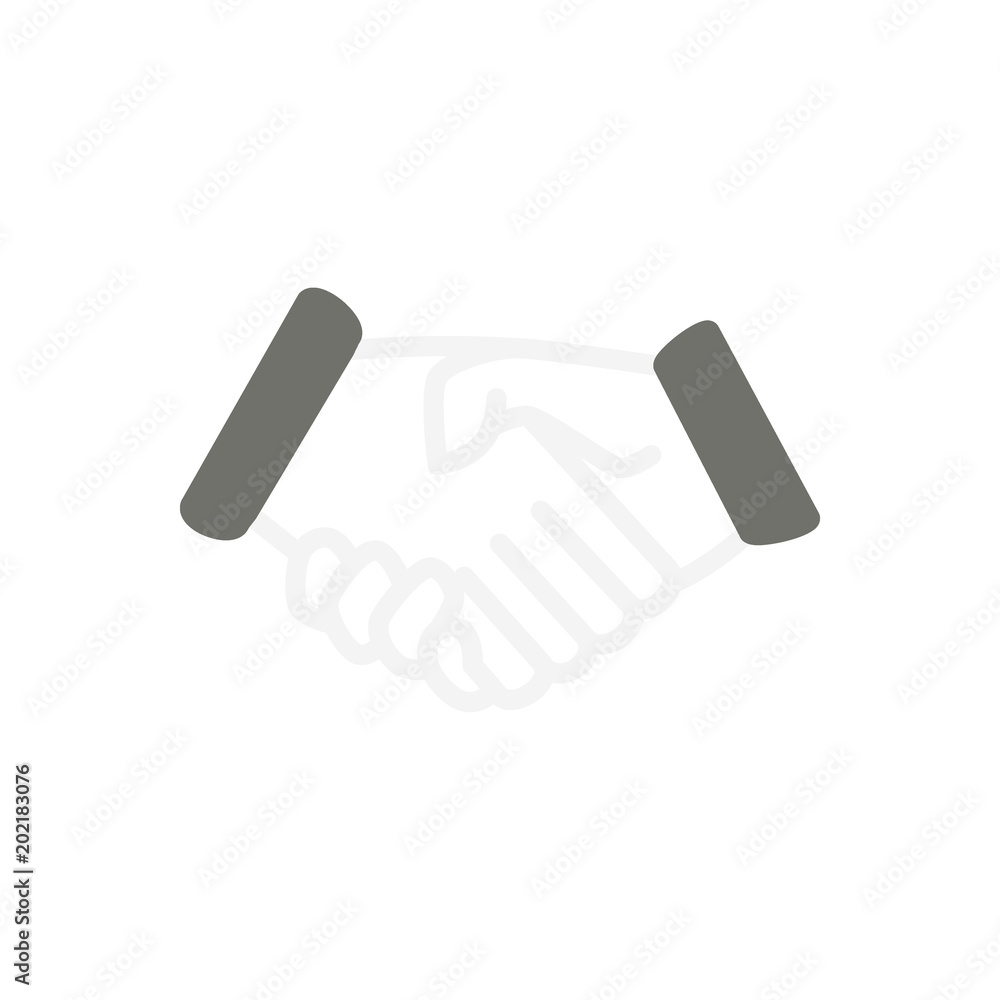 Handshake meeting business flat icon vector Handshake meeting business flat icon vector