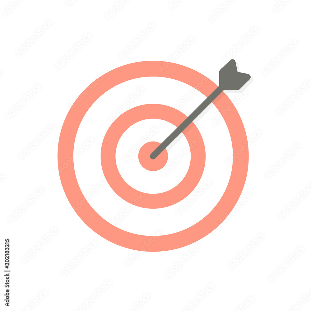 Target SEO business flat icon vector Target SEO business flat icon vector