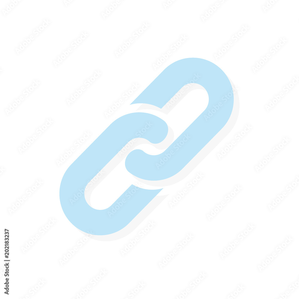 Link SEO business flat icon vector Link SEO business flat icon vector
