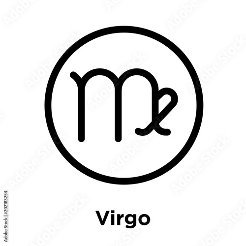 Virgo icon isolated on white background photo