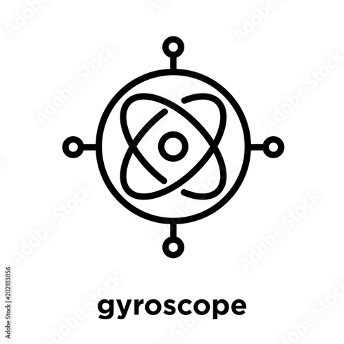 gyroscope icon isolated on white background photo