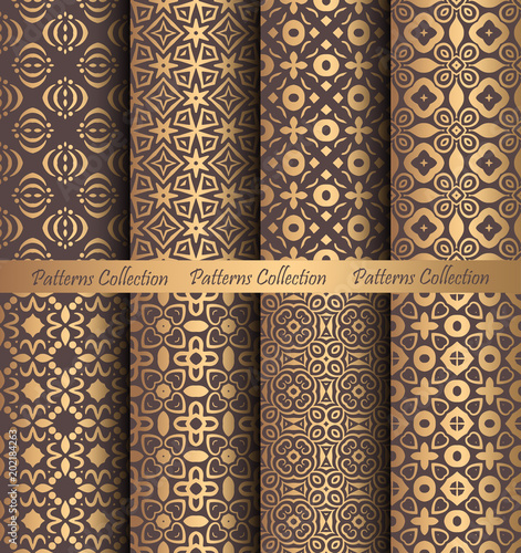 Golden Patterns Weave Vintage Design