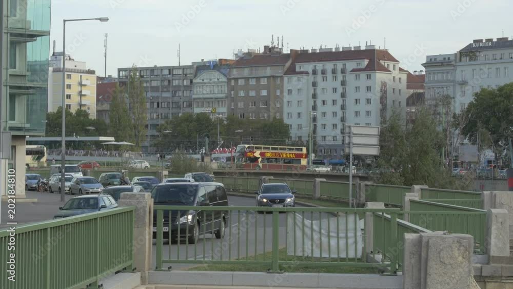 Driving on Obere Donaustrasse street