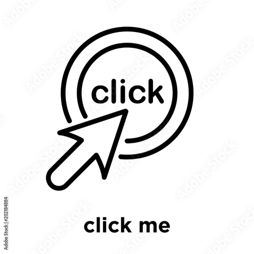 click me icon isolated on white background