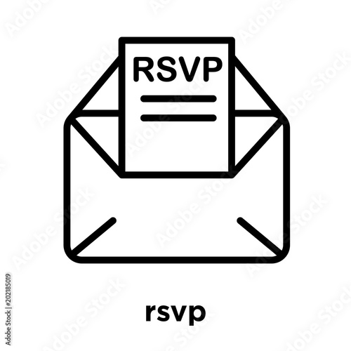 rsvp icon isolated on white background