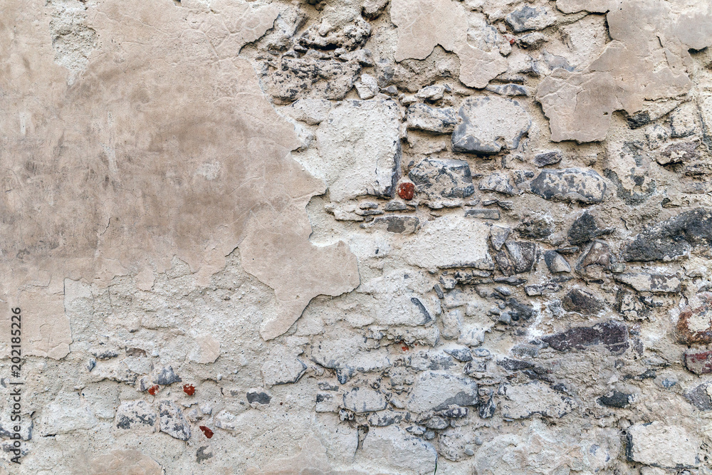 Fototapeta premium Weathered old cement wall