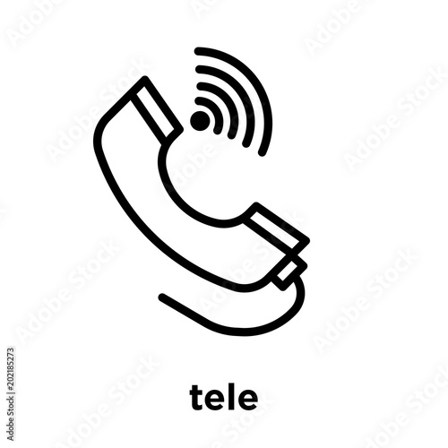 tele icon isolated on white background