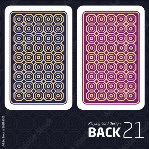 Card Back Abstract Pattern Background Underside photo