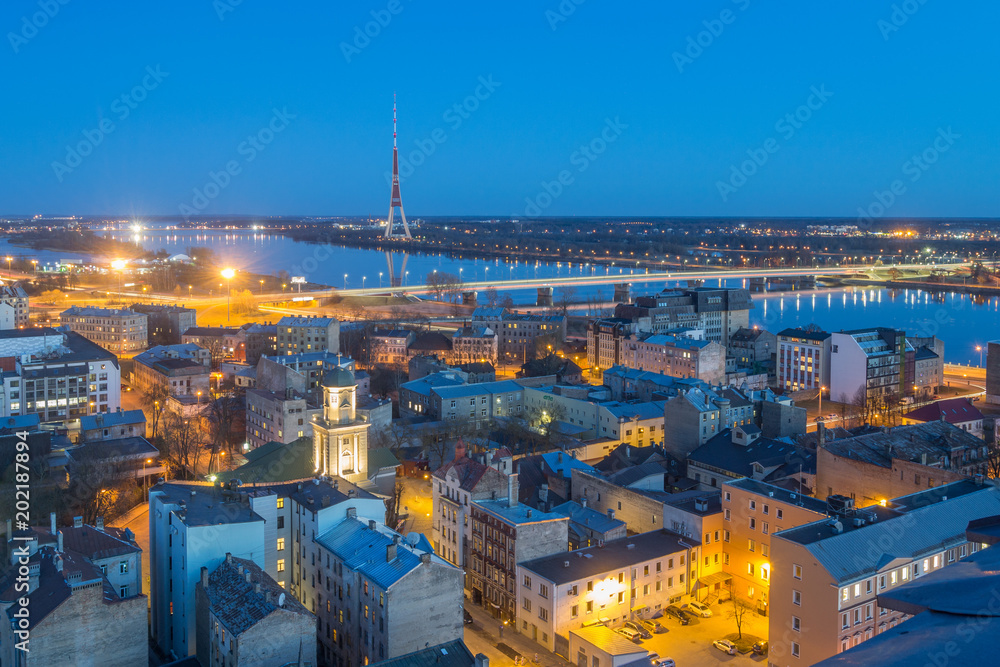 Obraz premium Riga at Night 