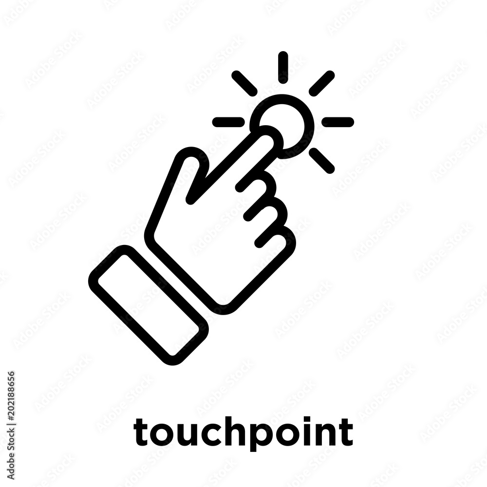 touchpoint icon isolated on white background touchpoint icon isolated on white background