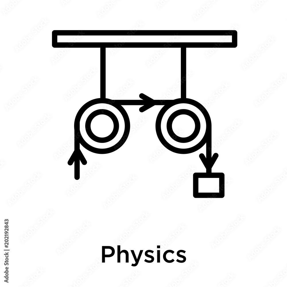 Physics icon isolated on white background Physics icon isolated on white background
