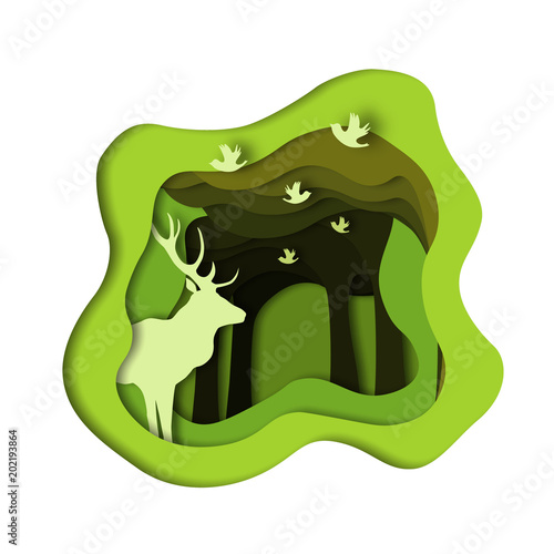 deer paper art