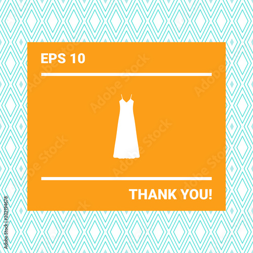 Long Dress, Evening dress, combination or nightie , the silhouette. Menu item in the web design