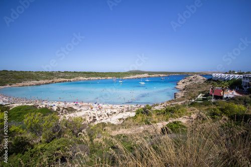 Son Parc beach in Menorca, Spain