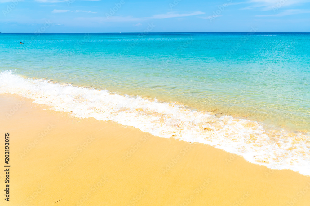 Fototapeta premium Beautiful tropical beach and sea in paradise island
