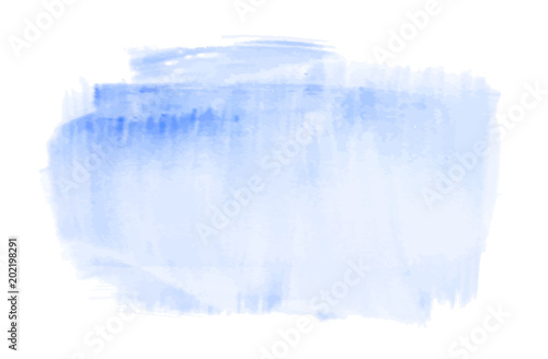 Vector blue paint smear stroke background. Abstract acrylic textured art illustration. Wet and Dry Acrylic Texture Paint Stain Illustration. Hand drawn brush strokes vector backdrop. Acrilyc strokes.