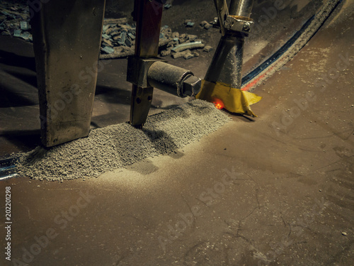Tablou pe pânză complete automatic submerged arc welding process with flux, wire gun, vacuum and slag