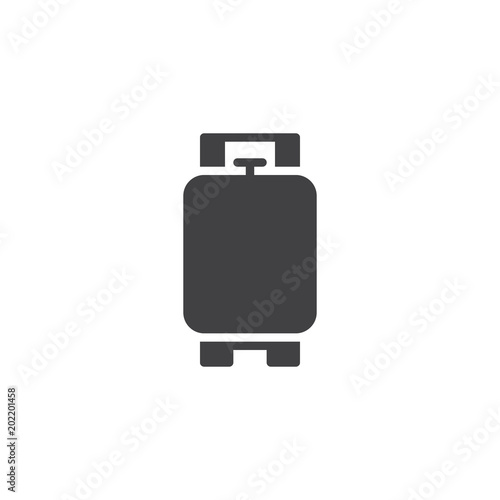 Gas Cylinder vector icon. filled flat sign for mobile concept and web design. gas tank simple solid icon. Symbol, logo illustration. Pixel perfect vector graphics