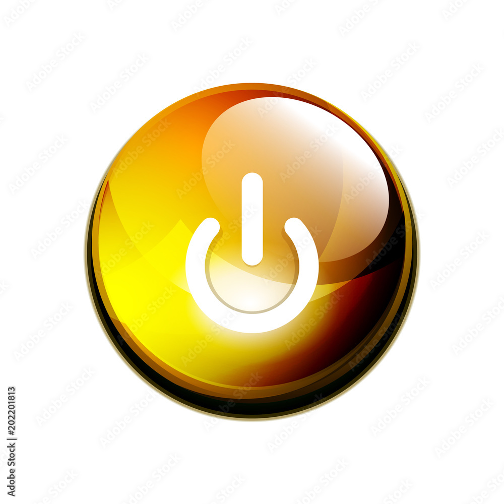Power button icon, start symbol Power button icon, start symbol