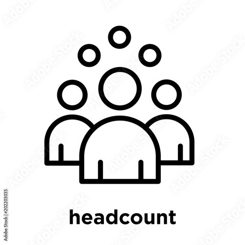 headcount icon isolated on white background