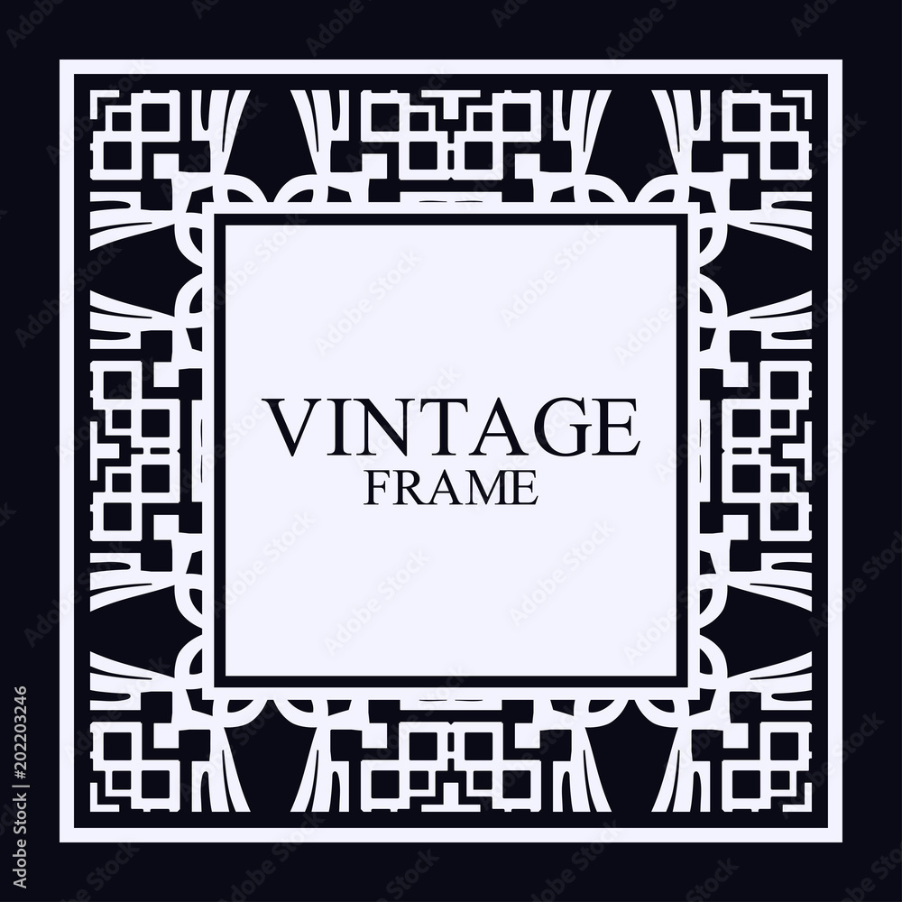 Obraz premium Art Deco frame border