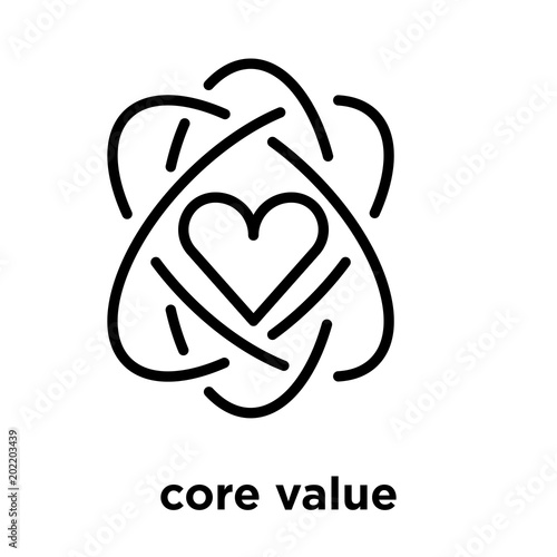 core value icon isolated on white background