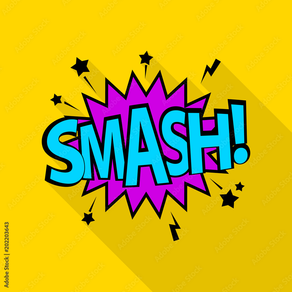 Smash icon. Pop art illustration of smash vector icon for web - obrazy, fototapety, plakaty 