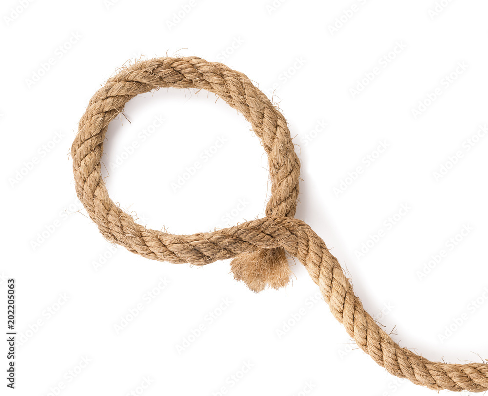 Rope on white background isolated Rope on white background isolated