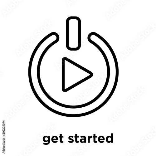 get started icon isolated on white background