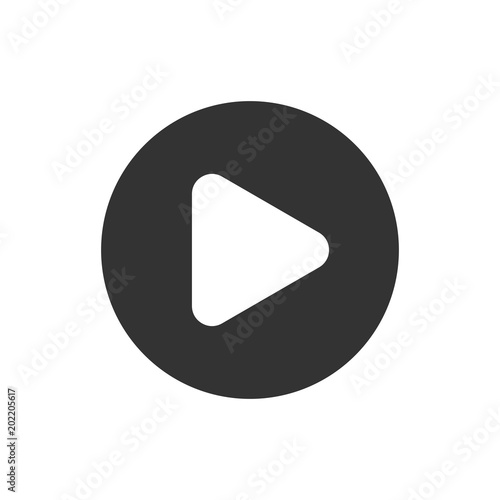Play button. Circle and Triangle. Vector eps 08.