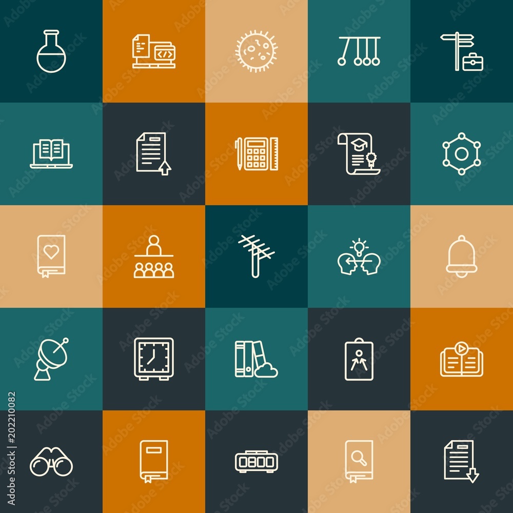 Modern Simple Set of science, time, education Vector outline Icons. Contains such Icons as microbiology, illness, audio, clock and more on vintage colors background. Fully Editable. Pixel Perfect. Modern Simple Set of science, time, education Vector outline Icons. Contains such Icons as microbiology, illness, audio, clock and more on vintage colors background. Fully Editable. Pixel Perfect.