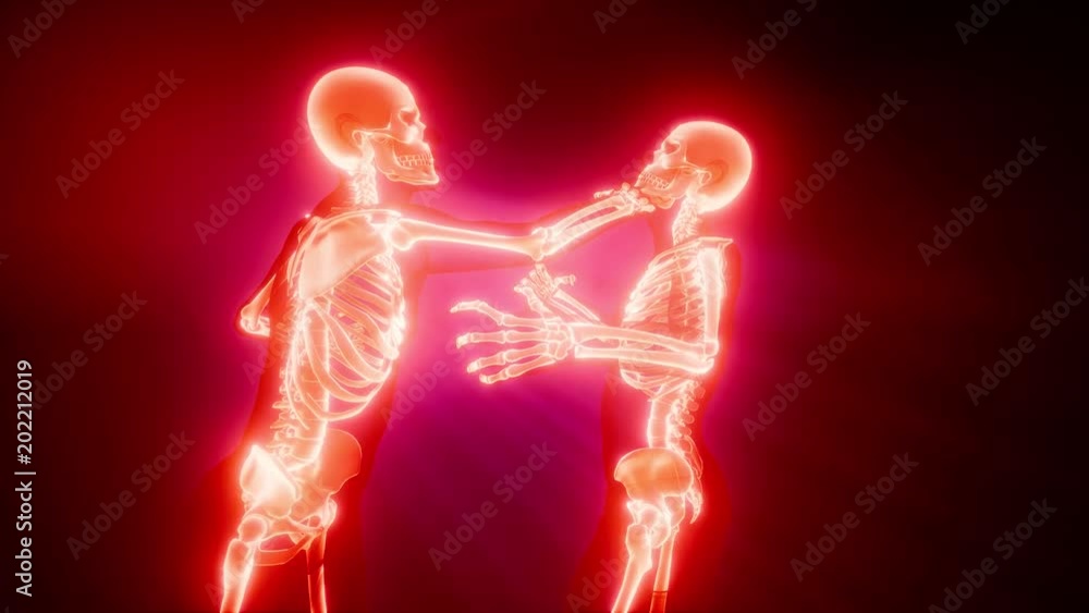 fighting men with visible bones fighting men with visible bones