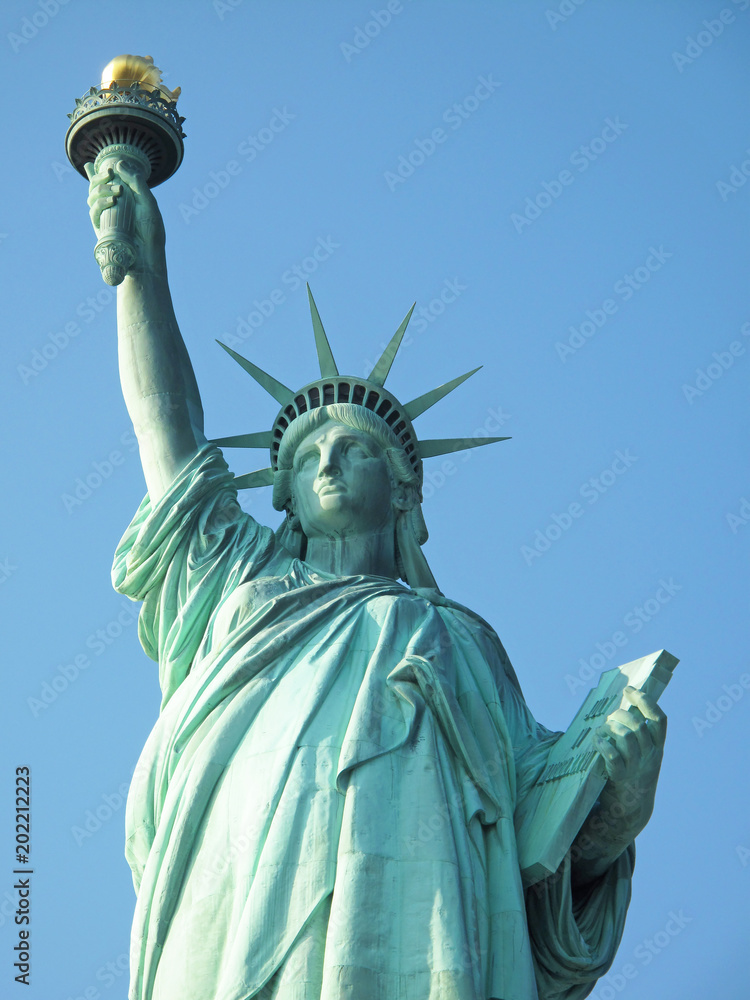 Fototapeta premium Statue Of Liberty, close up in natural colors, New York City, USA