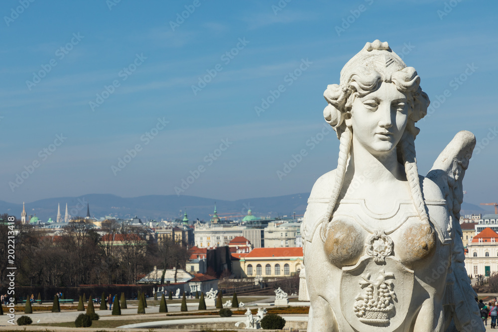 Fototapeta Traditional architecture in old town in Vienna, Austria.