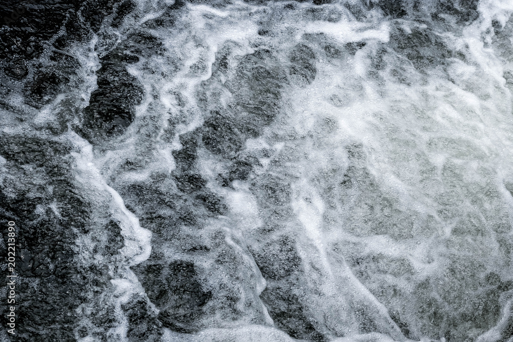 Abstract dark blue Waterfall wave water background texture Abstract dark blue Waterfall wave water background texture