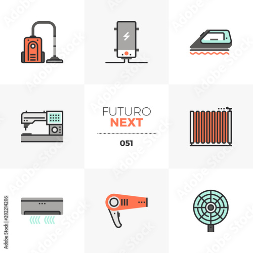 Household Appliances Futuro Next Icons