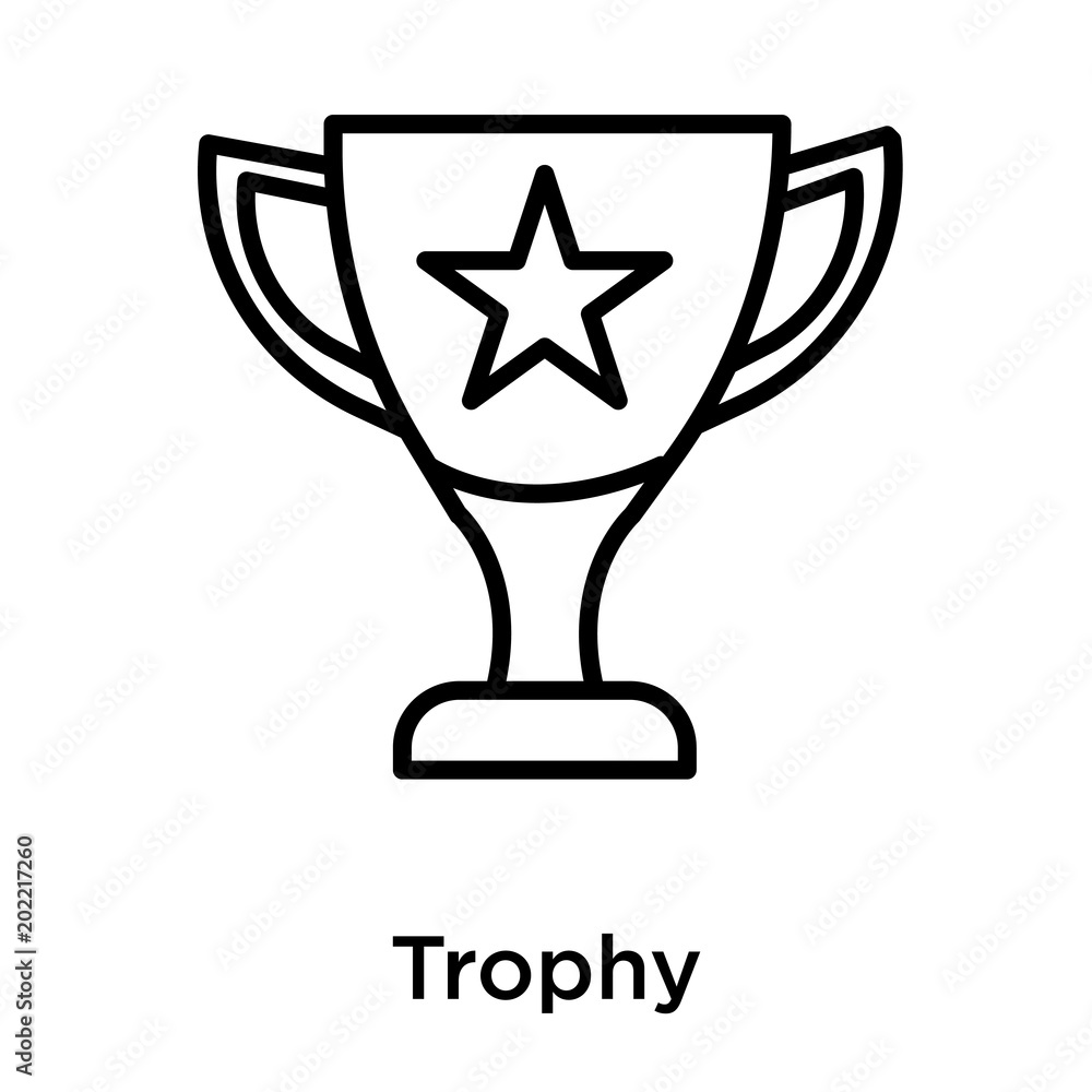 Trophy icon isolated on white background Trophy icon isolated on white background