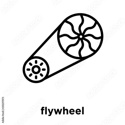 flywheel icon isolated on white background photo