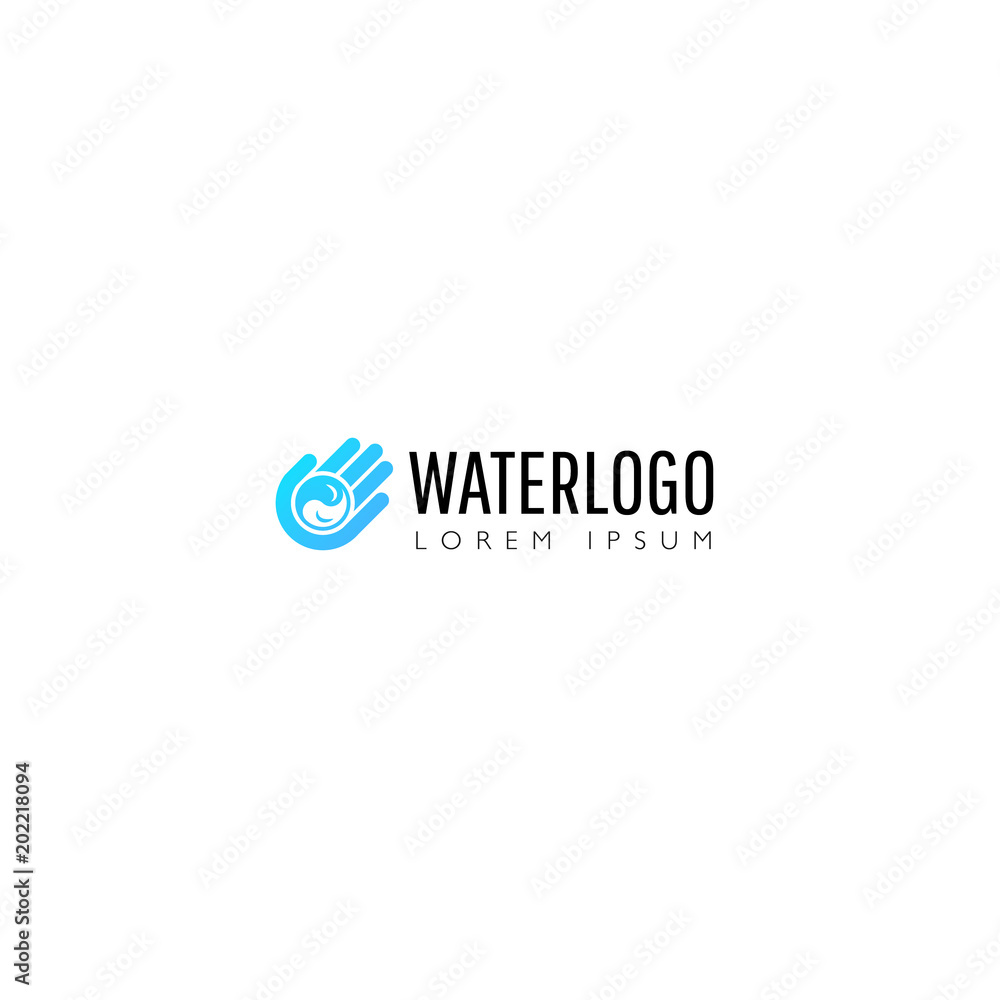 Water drop Logo design vector template. 