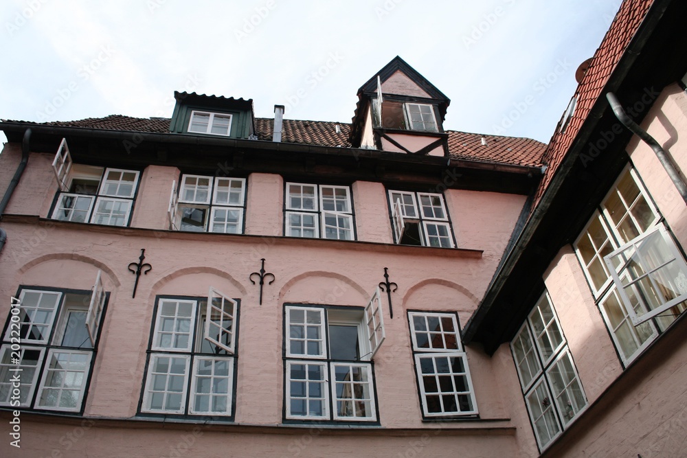 Typical houses in the city of Lubeck, in Germany Typical houses in the city of Lubeck, in Germany