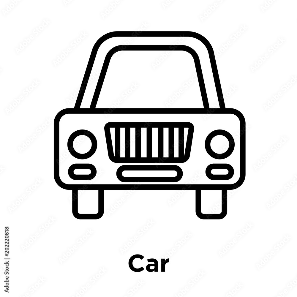 Car icon isolated on white background Car icon isolated on white background